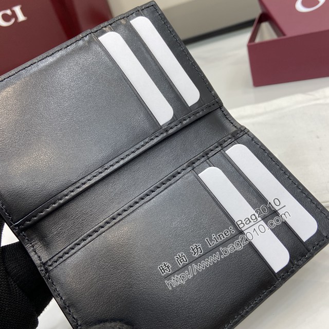 Gucci專櫃古馳最新款經典字母交織圖案男士錢包卡包 jh2647型號：739478